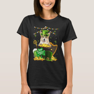 Corgi Dogs Irish Shamrock St Patrick's Day T-Shirt