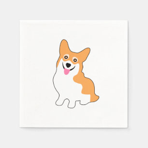 Corgi Drawing Napkin