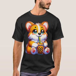 Corgi Drinking Boba T-Shirt