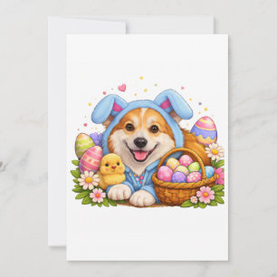 Corgi Easter Card