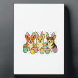 Corgi Easter T-Shirt_1 Plaque<br><div class="desc">Corgi Easter T-Shirt_1</div>