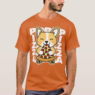 Corgi Eating Pizza T-Shirt