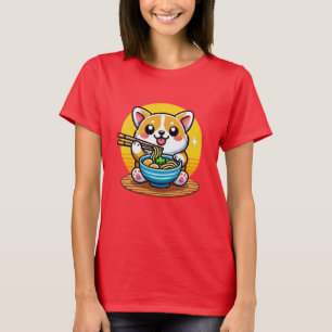 Corgi Eating Ramen T-Shirt
