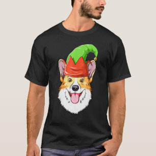 Corgi Elf Hat Christmas Corgi T-Shirt