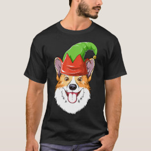 Corgi Elf Hat Christmas Corgi   T-Shirt