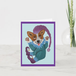 Corgi elf invitation