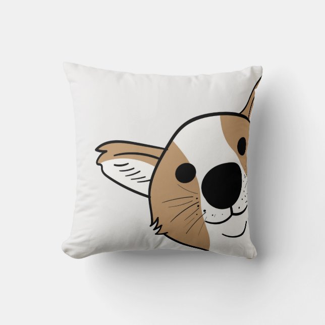 Corgi Face Pet Bed Cushion (Front)