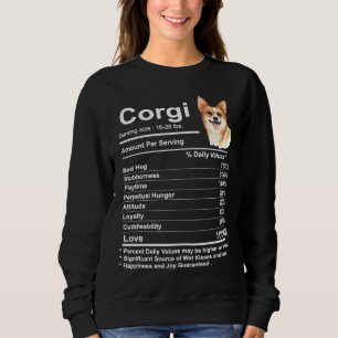 Corgi Facts Nutrition Funny Corgi Mama Dog 675 Sweatshirt
