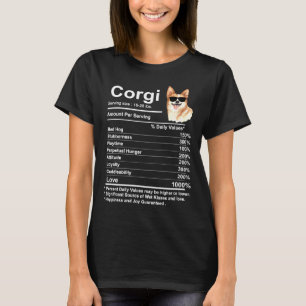 Corgi Facts Nutrition Funny Corgi Mama Dog T-Shirt