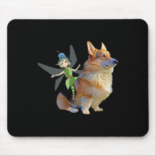 Corgi & Fairy - Funny Pembroke Welsh Corgi Mouse Pad