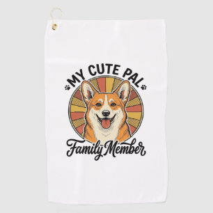 Corgi Family Shirt Vintage Pet Lover Design_1 Golf Towel