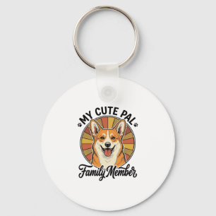 Corgi Family Shirt Vintage Pet Lover Design_1 Key Ring