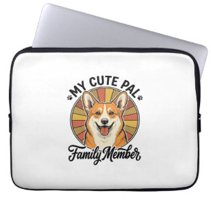 Corgi Family Shirt Vintage Pet Lover Design_1 Laptop Sleeve