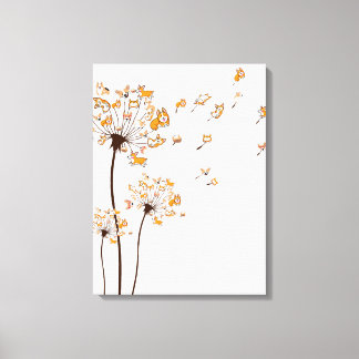 Corgi Flower Fly Dandelion Shirt Cute Dog Lover Canvas Print