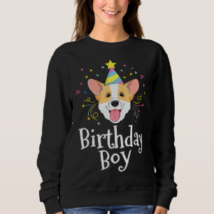 Corgi For Kids Birthday Boy Dog Party Puppy Sweatshirt