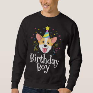 Corgi For Kids Birthday Boy Dog Party Puppy Sweatshirt