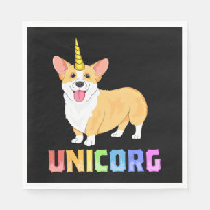 Corgi for Kids Girls Unicorg Unicorn Corgicorn Dog Napkin