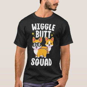 Corgi For Kids Women Wiggle Butt Squad Crew T-Shirt