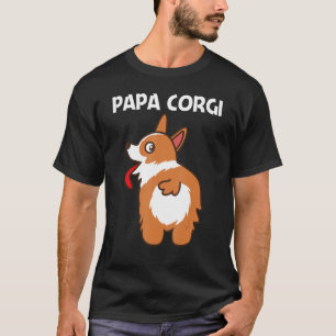   Corgi For Men Dad Pet Dog Animal Doggy Owner T-Shirt