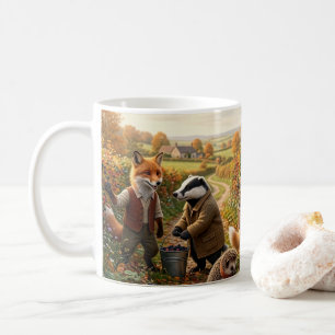 Corgi Forest Critter Fall Harvest Fantasy Coffee Mug