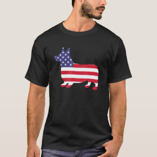 Corgi Fourth Of July American Flag T-Shirt