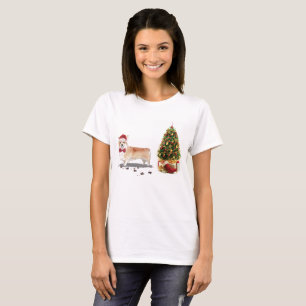 Corgi Funny Christmas Dog with Tree T-Shirt