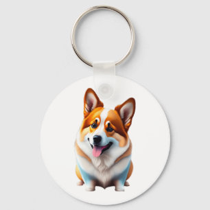 Corgi funny dog cute animal puppy pet style key ring