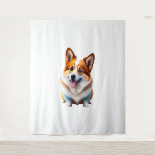 Corgi funny dog cute animal puppy pet style tapestry