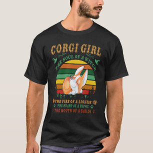 Corgi Girl Witch Lioness Hippie Sailor (262) T-Shirt
