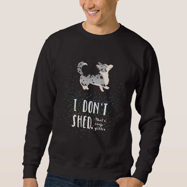 Corgi Glitter Cardigan Welsh Corgi Sweatshirt (Front)