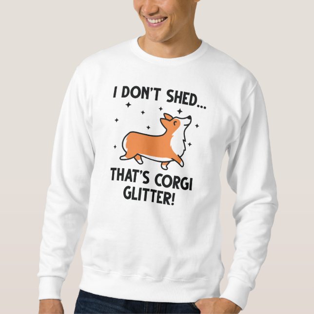 Corgi Glitter Sweatshirt (Front)