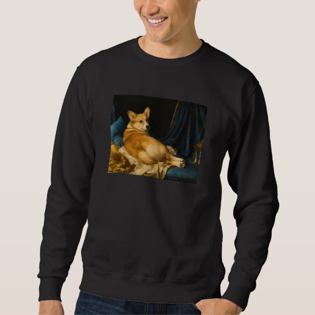 Corgi Grande Odalisque Parody Classical Painting D Sweatshirt (Front)