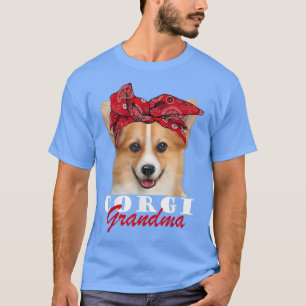Corgi Grandma Cute Corgi Dog Bandanna T-Shirt