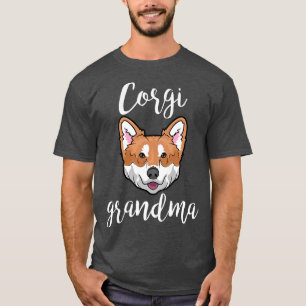 Corgi Grandma Dog Face Premium T-Shirt