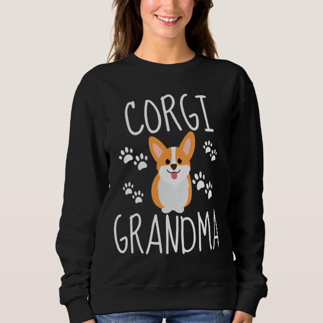 Corgi Grandma Vector Corgi Sweatshirt (Front)