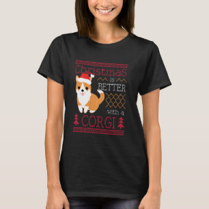 Corgi Graphic On Christmas Is Awesome Pembroke Dog T-Shirt