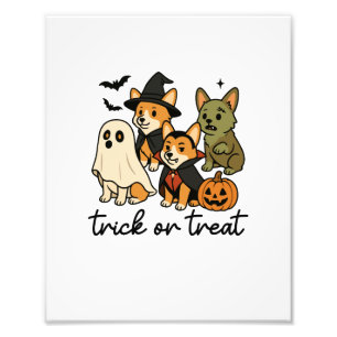 corgi halloween costume photo print