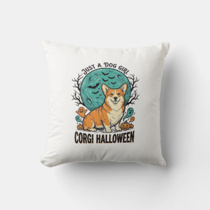 Corgi Halloween Shirt for Dog Loving Girls_1 Cushion