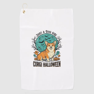 Corgi Halloween Shirt for Dog Loving Girls_1 Golf Towel