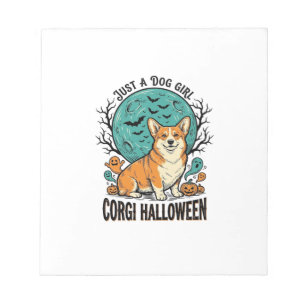 Corgi Halloween Shirt for Dog Loving Girls_1 Notepad
