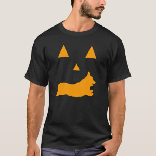 Corgi Halloween Spooky Face  Dog Classic T-Shirt