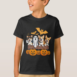 Corgi Halloween Trio Funny Spooky Dog Lover Outfit T-Shirt