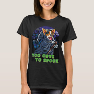 Corgi Happy Halloween Costume Grim Reaper T-Shirt