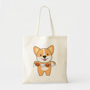 Corgi Happy Halloween Dog Costume Tote Bag