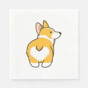 Corgi Heart Butt Napkin