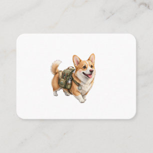 Corgi Hiking Adventure Watercolor Business Card