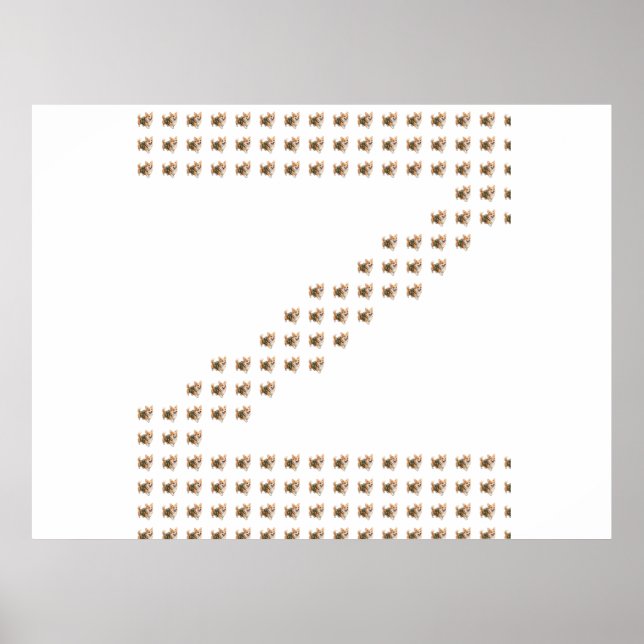 Corgi Hiking Adventure Z Pattern Style Poster (Front)