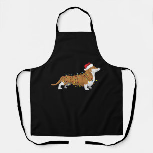 Corgi Holiday Christmas Light Essential T-Shirt Apron