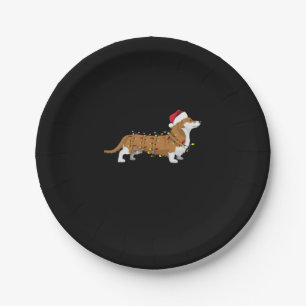 Corgi Holiday Christmas Light Essential T-Shirt Paper Plate