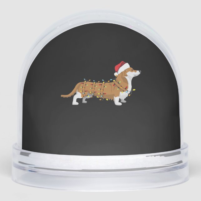 Corgi Holiday Christmas Light Essential T-Shirt Snowglobe (Front)